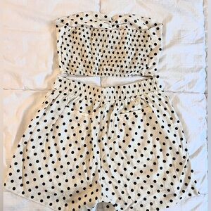 Two piece shorts and tube top set